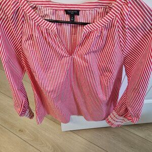 Talbot's Pink and white stripped Women's shirt in PS